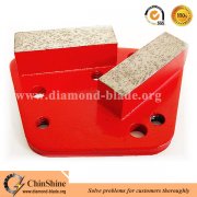 Magnetic trapezoid diamond floor grinding segment for concrete polishing