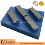 Diamond wedge block for terrazzo and concrete grinding machine