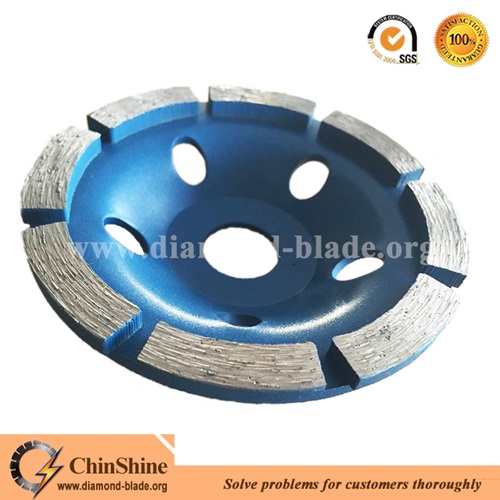 China manufacturer granite grinding tools single row diamond cup wheel