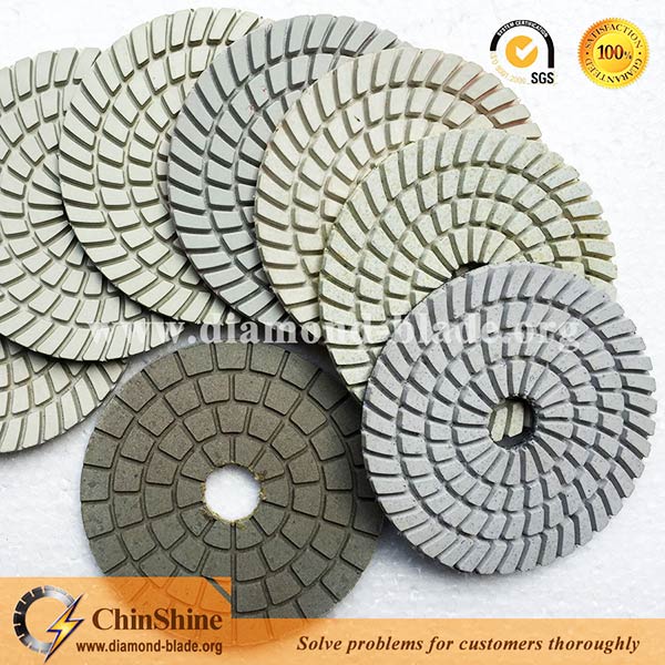 Cheap price 4" 100mm 7 steps granite and marble wet polishing pads for angle grinder