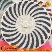 China floor 17＂ inch wool diamond sponge polishing pad in dry and wet polishing