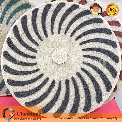 China floor 17" inch wool diamond sponge polishing pad in dry and wet polishing. 