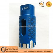 Dry diamond core drill bits with protect teeth for granite marble