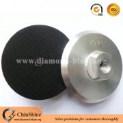 Aluminum backer pads for polishing pads with M14 and 5/8"-11 thread