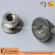 Electroplated diamond stone cutting and grinding mini blade with M14 thread